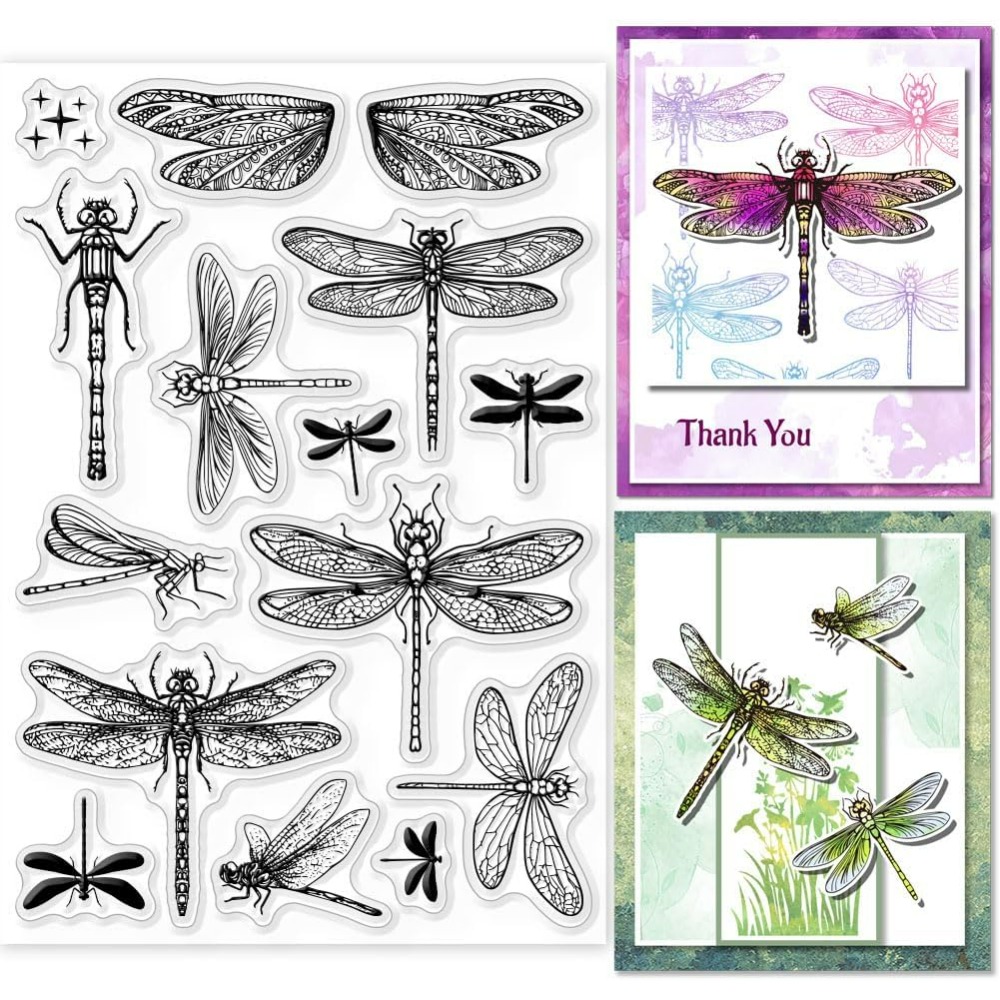 Clear Silicone Stamps For Card Making - DIY Scrapbooking을위한 잠자리 클리어 스탬프 곤충