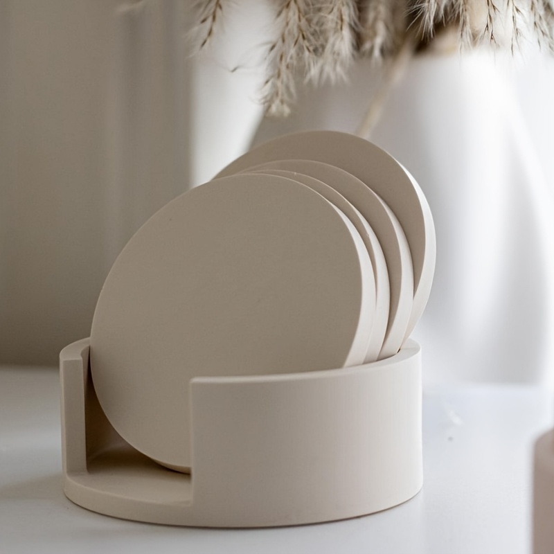 5개의 원형 코스터 실리콘 몰드 세트, 석고 코스터 몰 - Silicone Epoxy Resin Molds Set 리뷰 및 가격