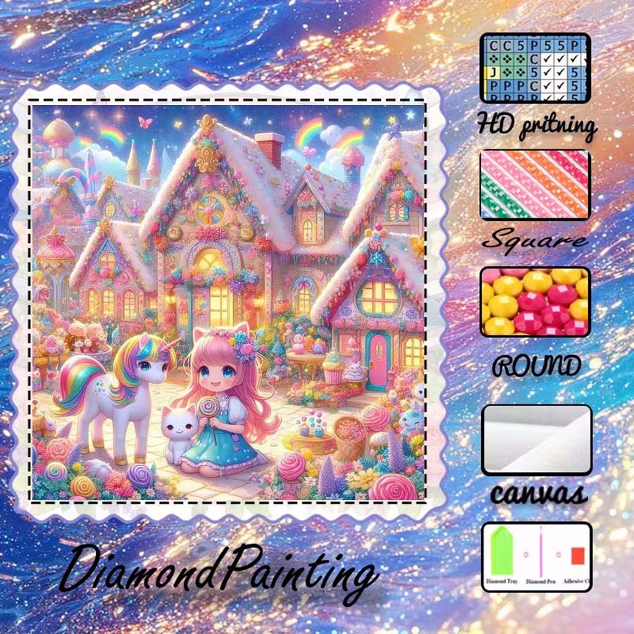 1개 5D DIY 플로킹 천, 특수 드릴, 다이아몬드  - 5D Diamond Painting Kit Full Drill 리뷰 및 가격