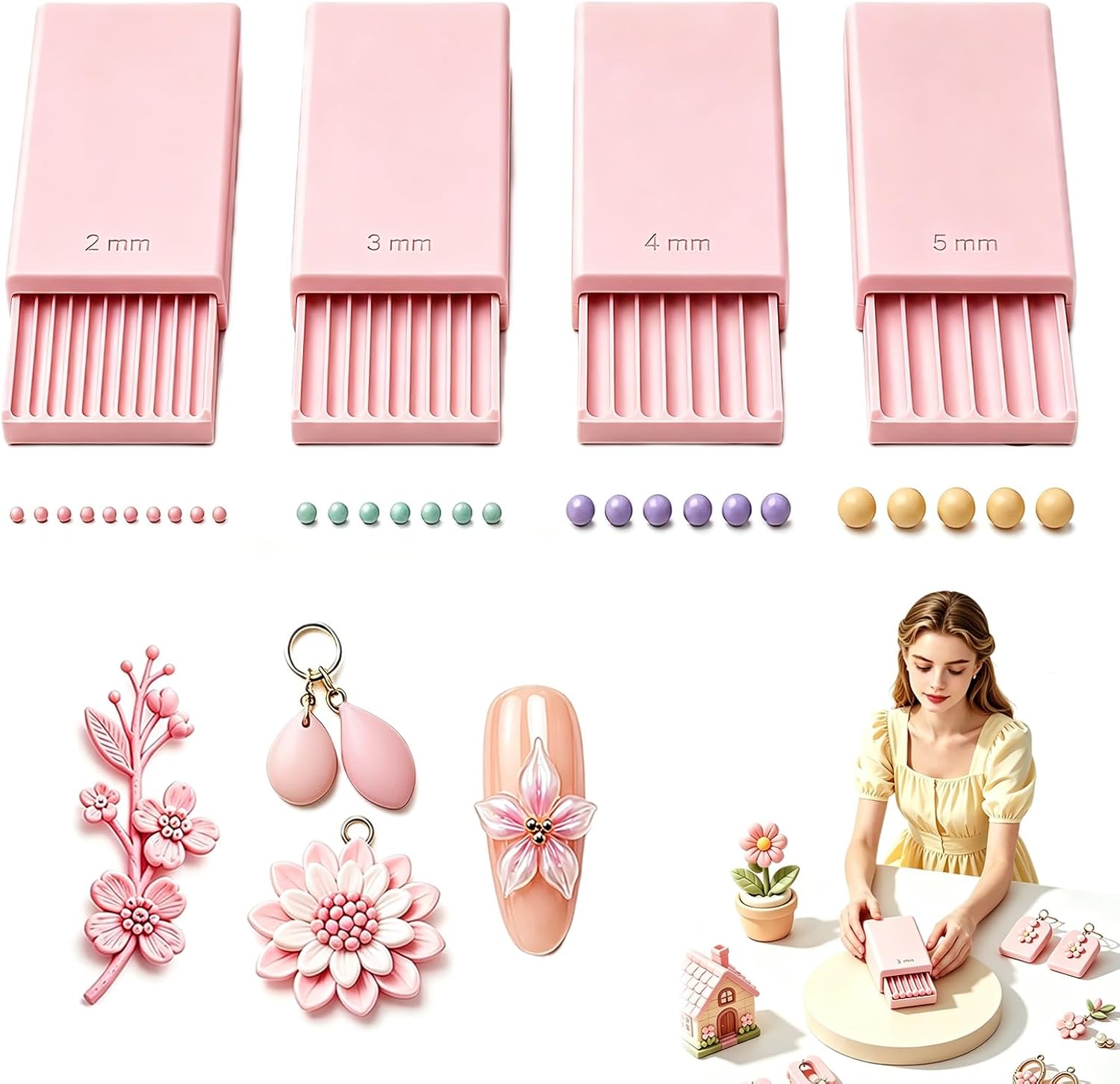 3D 프린트 점토 젤 볼 제작 도구, 3D 젤 플라워용 - Beading 리뷰 및 가격