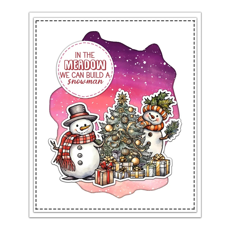 겨울 눈사람 크리스마스 커팅 다이즈 클리어 스탬프 DI - Clear Silicone Stamps For Card Making 리뷰 및 가격